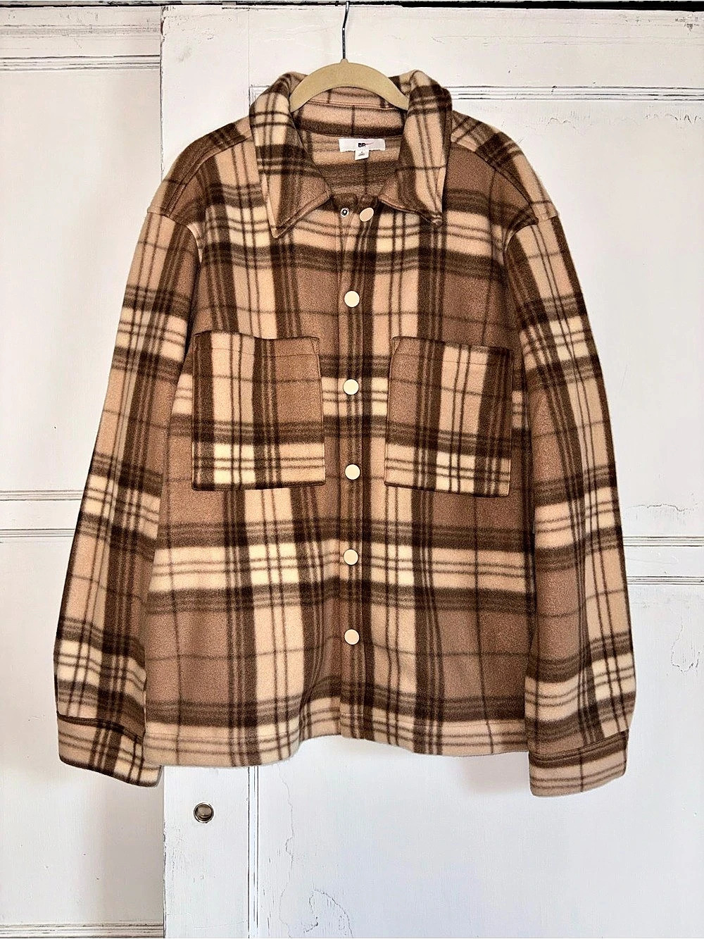 NWT Nordstrom BP. Plaid Flannel Shacket Jacket Size Medium